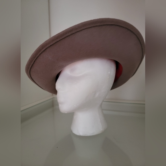 VINTAGE 100% WOOL HAT WITH WIDE BRIM - Picture 2 of 11